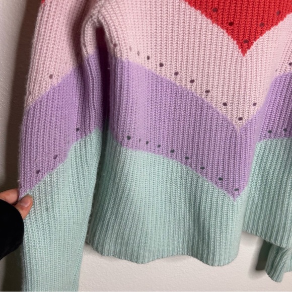 Autumn Cashmere Pastel Multicolor 100% Cashmere Sweater Size Small - Picture 13 of 15